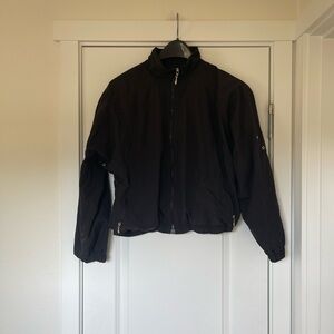 Vintage 90s Black Bomber Jacket/ Windbreaker